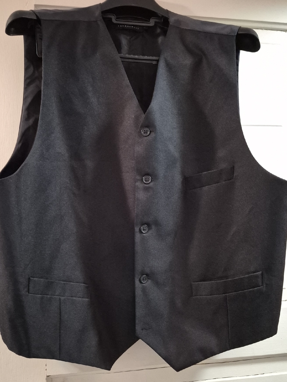 Classic Men's Black Vest - Tailored Formal Waistcoat